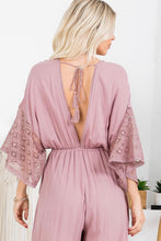 Load image into Gallery viewer, Kimono Lace Jumpsuit - Cactus

